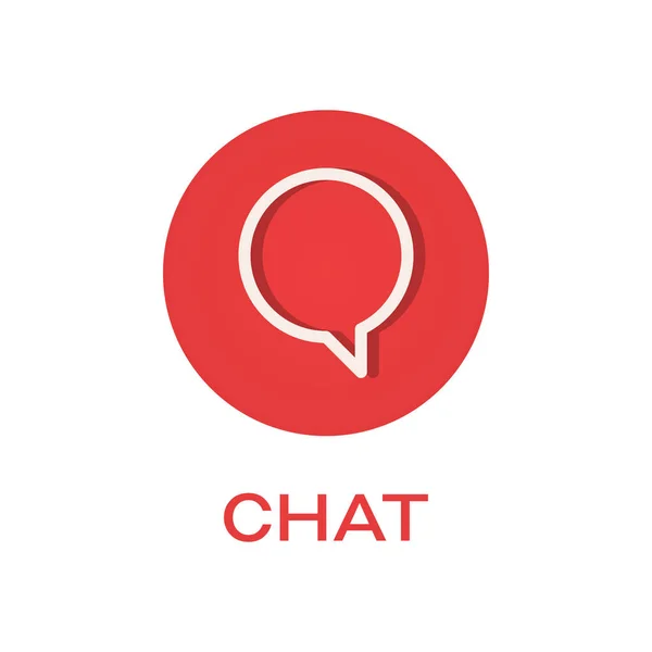 Chat Redondo Icono Plano Símbolo Comentario — Archivo Imágenes Vectoriales