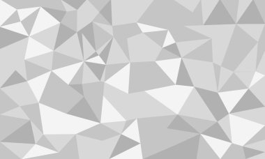 Soyut düşük poli arka plan beyaz ve gri renkler, geometrik Çokgen şekiller