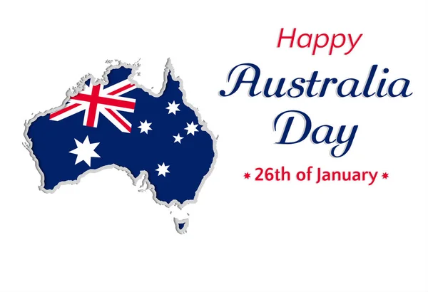 Buon Australia Giorno Sfondo Biglietto Auguri Festivo Vettoriale Illustrazione Australia — Vettoriale Stock