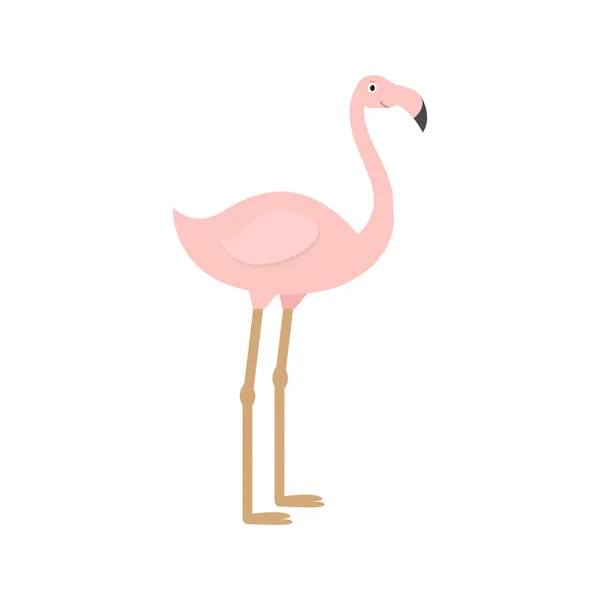Flamingo pictogram in platte stijl, Afrikaanse dierlijke vector illustratie — Stockvector