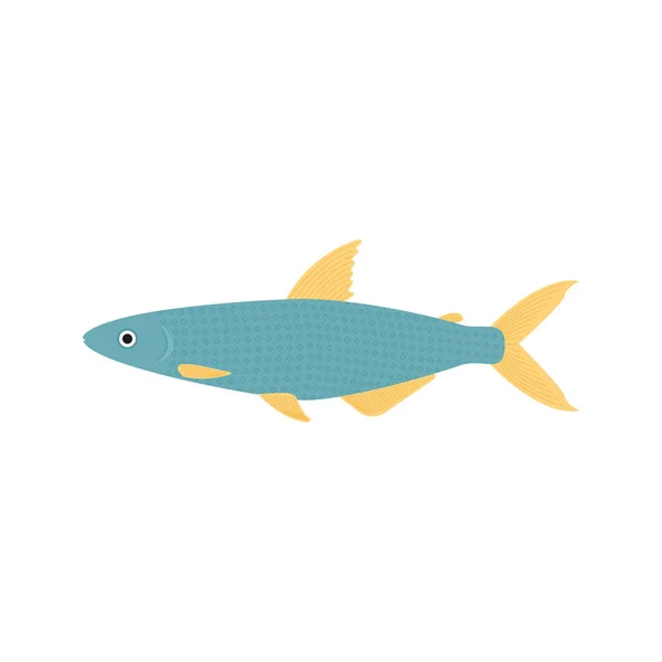 フラットスタイルの魚のアレステスアイコン、アフリカの動物ベクトルイラスト — ストックベクタ