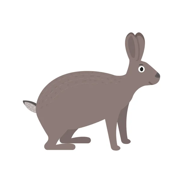 Icône de lièvre à plat, illustration vectorielle animale africaine — Image vectorielle