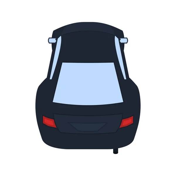 Auto-Flach-Symbol, Transport-Vektor-Illustration auf weißem Hintergrund — Stockvektor