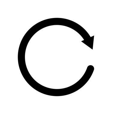 Beyaz arka planda yalıtılmış anahat simgesini yenileme