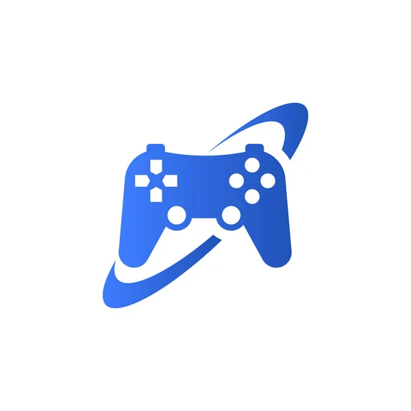 Juego joystick y elipse icono aislado sobre fondo blanco . — Vector de stock