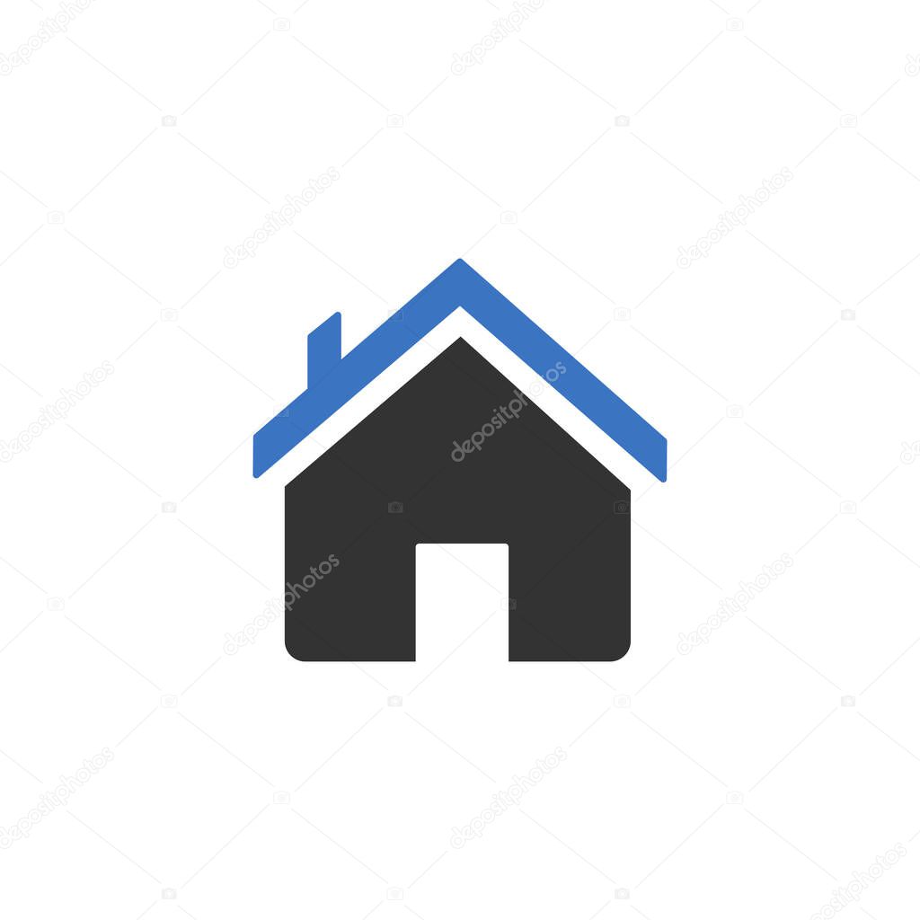 House or home flat icon isolated on white background.