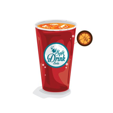 fastfood turuncu Kupası Cam alkolsüz içecek soda çizim grafik nesnesi