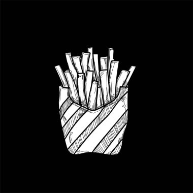 Lokanta çizim nesnesi siyah beyaz