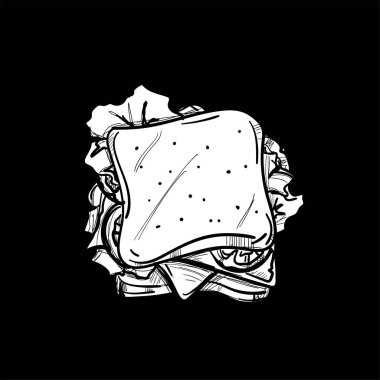 Lokanta çizim nesnesi siyah beyaz 