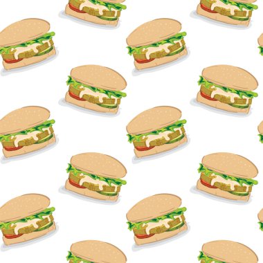 desen hamburger grafik arka plan çizim 