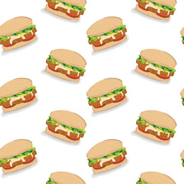 desen hamburger grafik arka plan çizim 