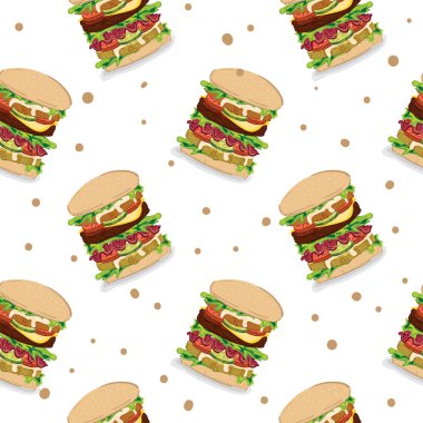 desen hamburger grafik arka plan çizim 