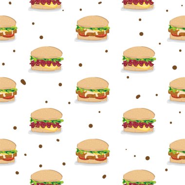 desen hamburger grafik arka plan çizim