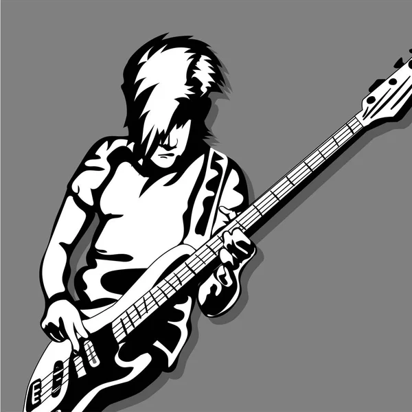 Gitar Man Oyun Müzik Grafik Nesnesi — Stok Vektör