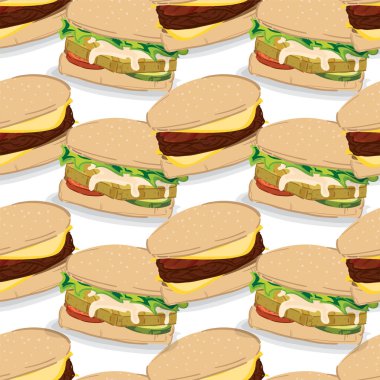 desen hamburger grafik arka plan çizim 