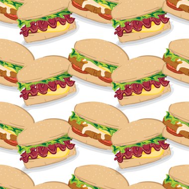 desen hamburger grafik arka plan çizim 