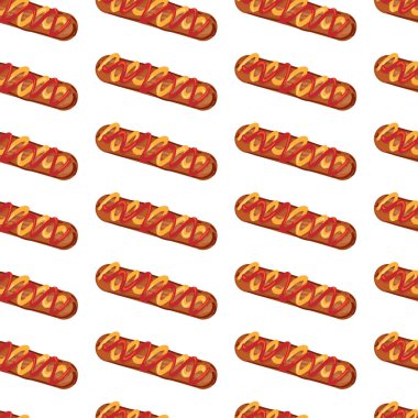 grafik nesnesi çizim desen fastfood sosisli sandviç sosis 