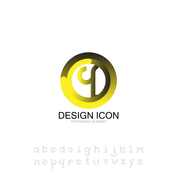 Icon Typography Font Symbo Sign Graphic Design Element — Stock Vector