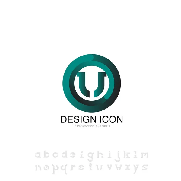 Icono Tipografía Fuente Symbo Signo Gráfico Elemento Diseño — Vector de stock