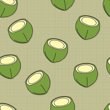 meyve desen arka plan grafik Hindistan cevizi