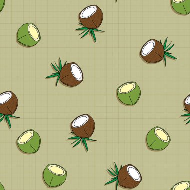 meyve desen arka plan grafik Hindistan cevizi