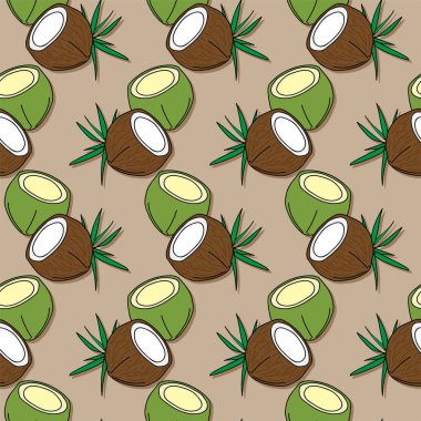 meyve desen arka plan grafik Hindistan cevizi