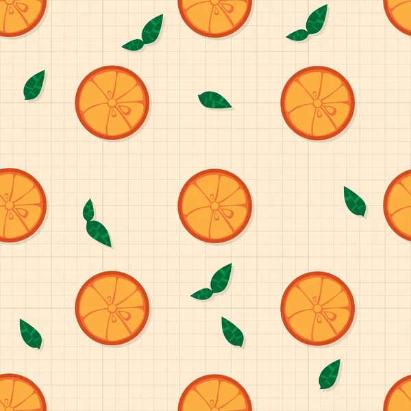 Motif Fruits Fond Graphique Orange — Image vectorielle