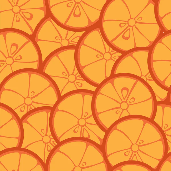 Fruit Pattern Background Graphic Orange — Stock Vector