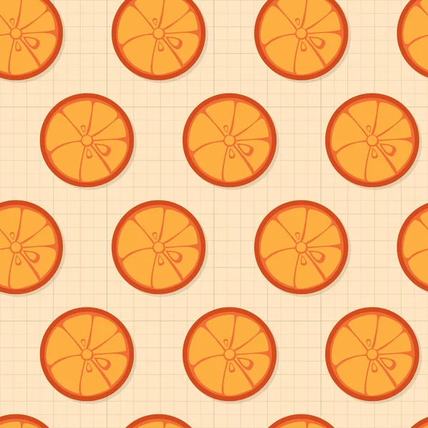 Fruta Patrón Fondo Gráfico Naranja — Vector de stock