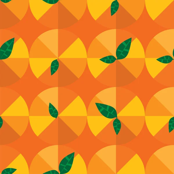 Frukt Mönster Bakgrundsgrafiken Orange — Stock vektor