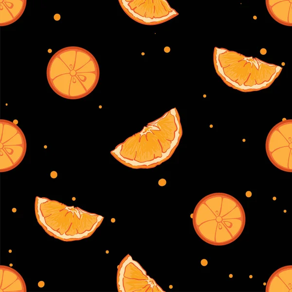 フルーツ パターン背景グラフィック オレンジ — ストックベクタ