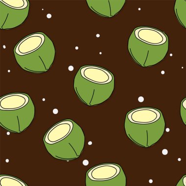 meyve desen arka plan grafik Hindistan cevizi