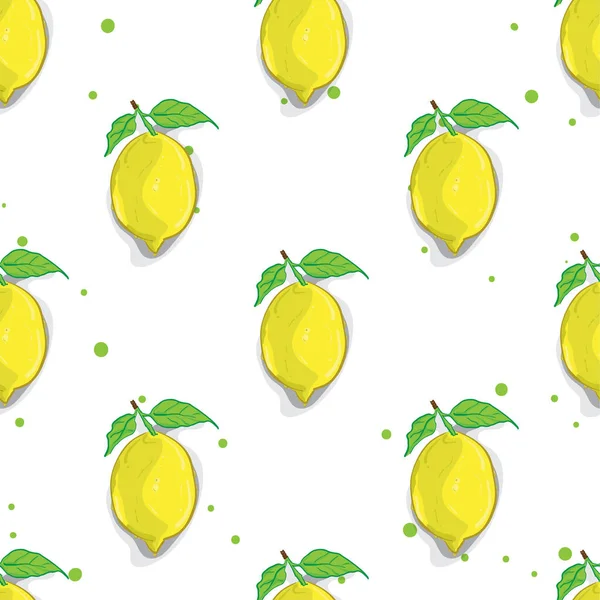 フルーツ パターン背景グラフィック レモン — ストックベクタ