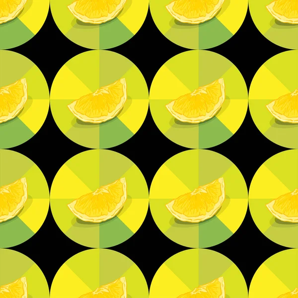 Obst Muster Hintergrund Grafik Zitrone — Stockvektor