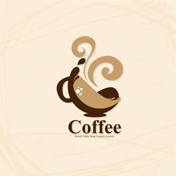 Café Café Café Logotipo Símbolo Sinal Objeto Gráfico — Vetor de Stock