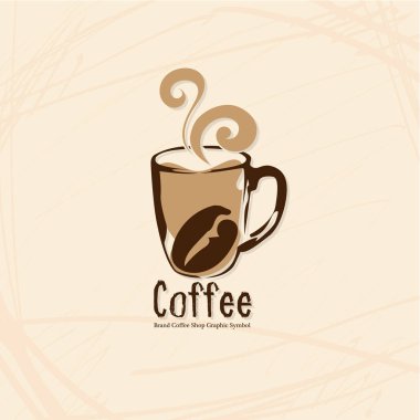 Kafe logosu işareti grafik nesne