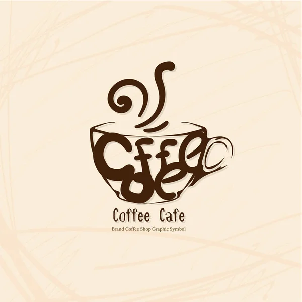 Καφέ Κατάστημα Καφέ Λογότυπο Σύμβολο Σύμβολο Γραφικό Αντικείμενο — Διανυσματικό Αρχείο