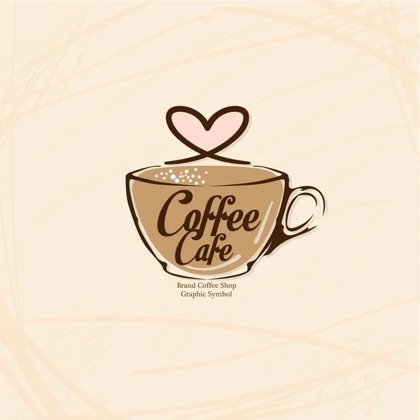 Café Café Logo Símbolo Signo Gráfico Objeto — Vector de stock