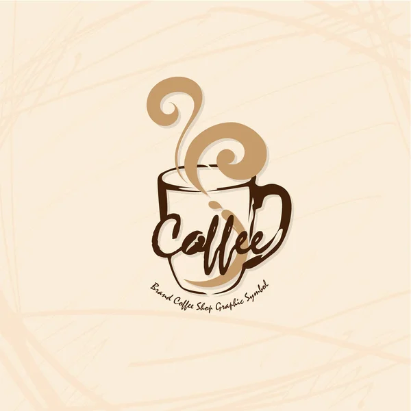 Café Café Café Logotipo Símbolo Sinal Objeto Gráfico — Vetor de Stock