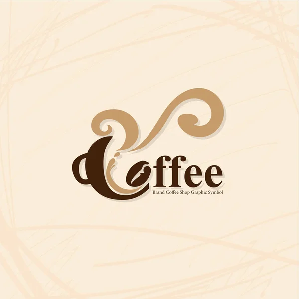 Café Café Logo Símbolo Signo Gráfico Objeto — Archivo Imágenes Vectoriales