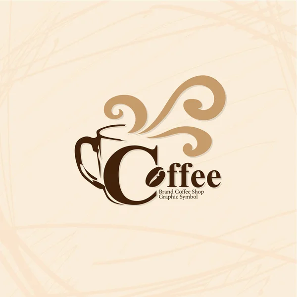 Café Café Café Logo Symbole Signe Objet Graphique — Image vectorielle