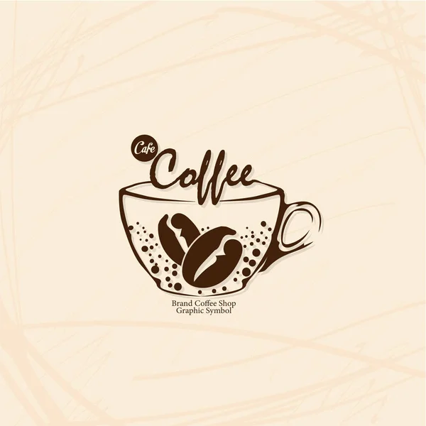 Café Café Logo Símbolo Signo Gráfico Objeto — Vector de stock