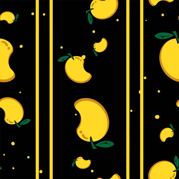 Frukt Mönster Bakgrund Grafisk Mango — Stock vektor