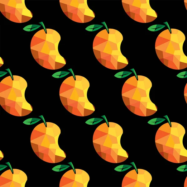 Obst Muster Hintergrund Grafik Mango — Stockvektor