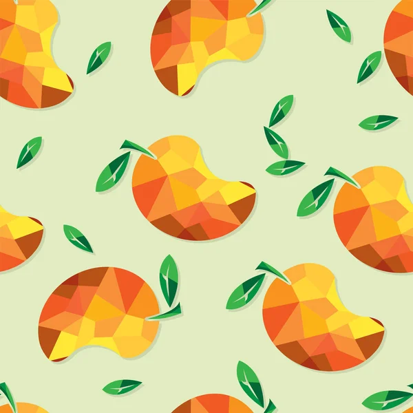 Frukt Mönster Bakgrund Grafisk Mango — Stock vektor