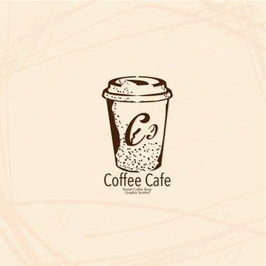 Kafe logosu işareti grafik nesne