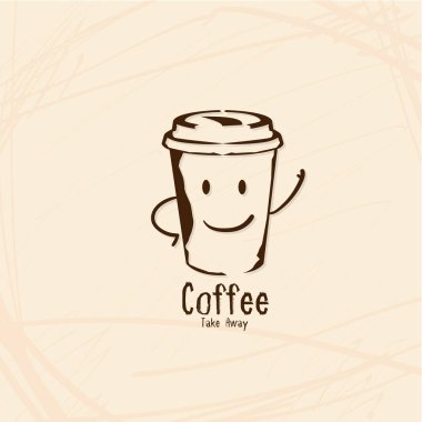 Kafe logosu işareti grafik nesne