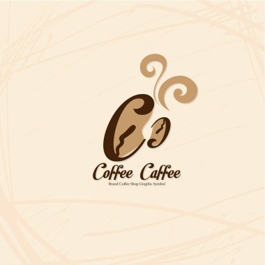 Kafe logosu işareti grafik nesne