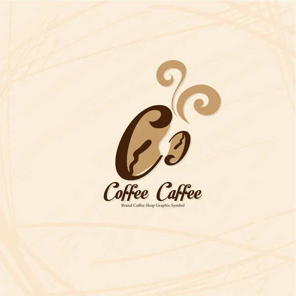 Café Café Logo Símbolo Signo Gráfico Objeto — Vector de stock
