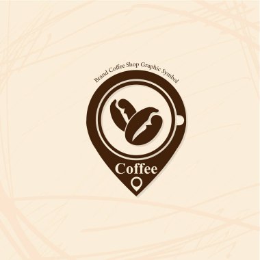 Kafe logosu işareti grafik nesne